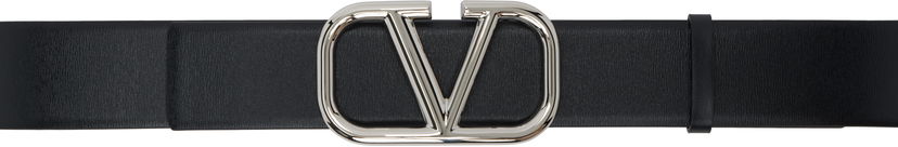 Pojasevi Valentino Valentino Garavani VLogo Signature Calfskin Belt Crna | 6Y2T0Q87SNP