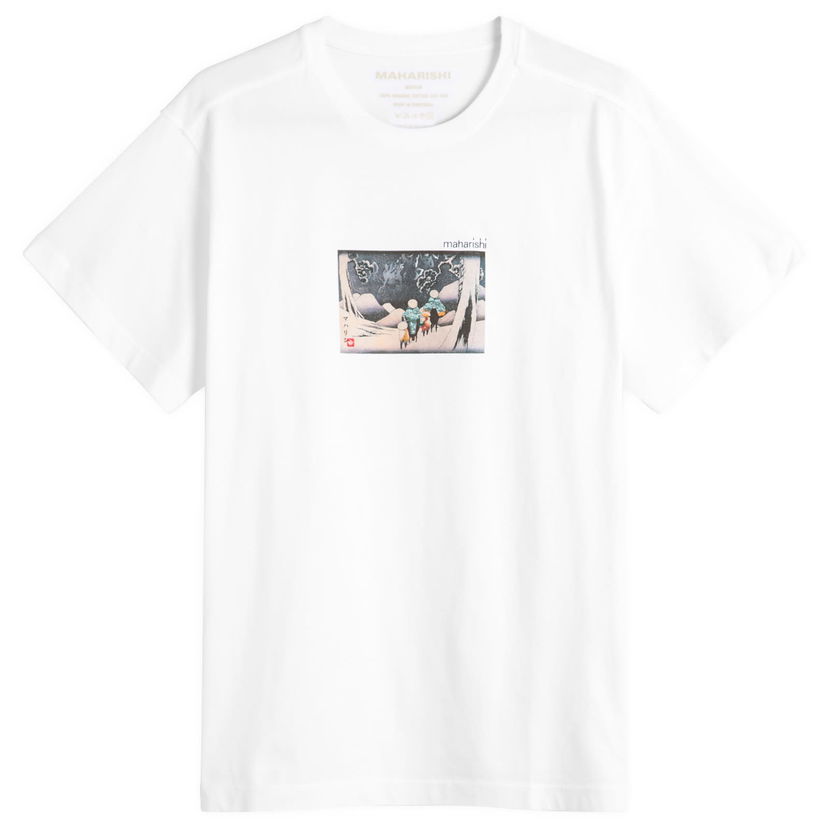 Majica kratkih rukava Maharishi Maharishi Travellers In Snow Graphic Tee, Size Large Bijela | 2213-WHT