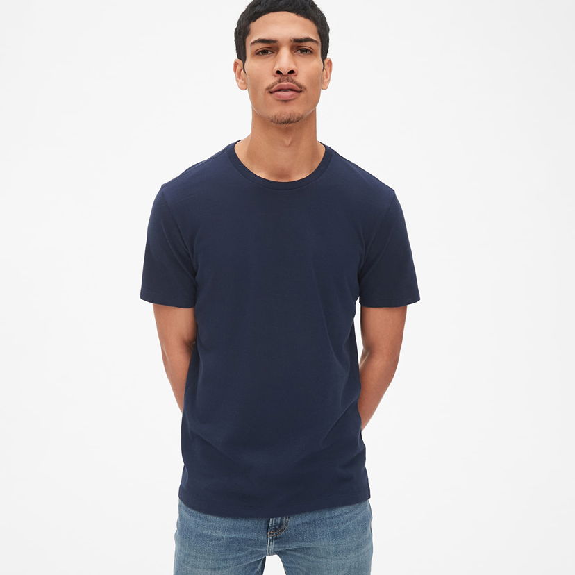 Majica kratkih rukava GAP Basic Tee Tapestry Navy Tamnoplava | 440775-01