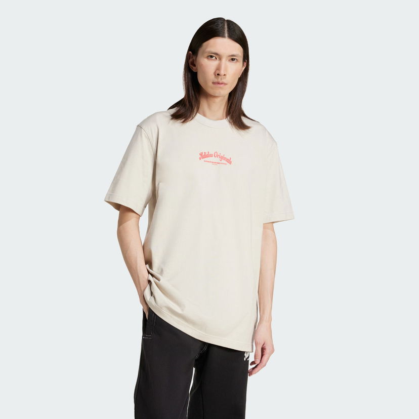 Majica kratkih rukava adidas Performance Classic Logo Graphic T-Shirt Bež | JD0667