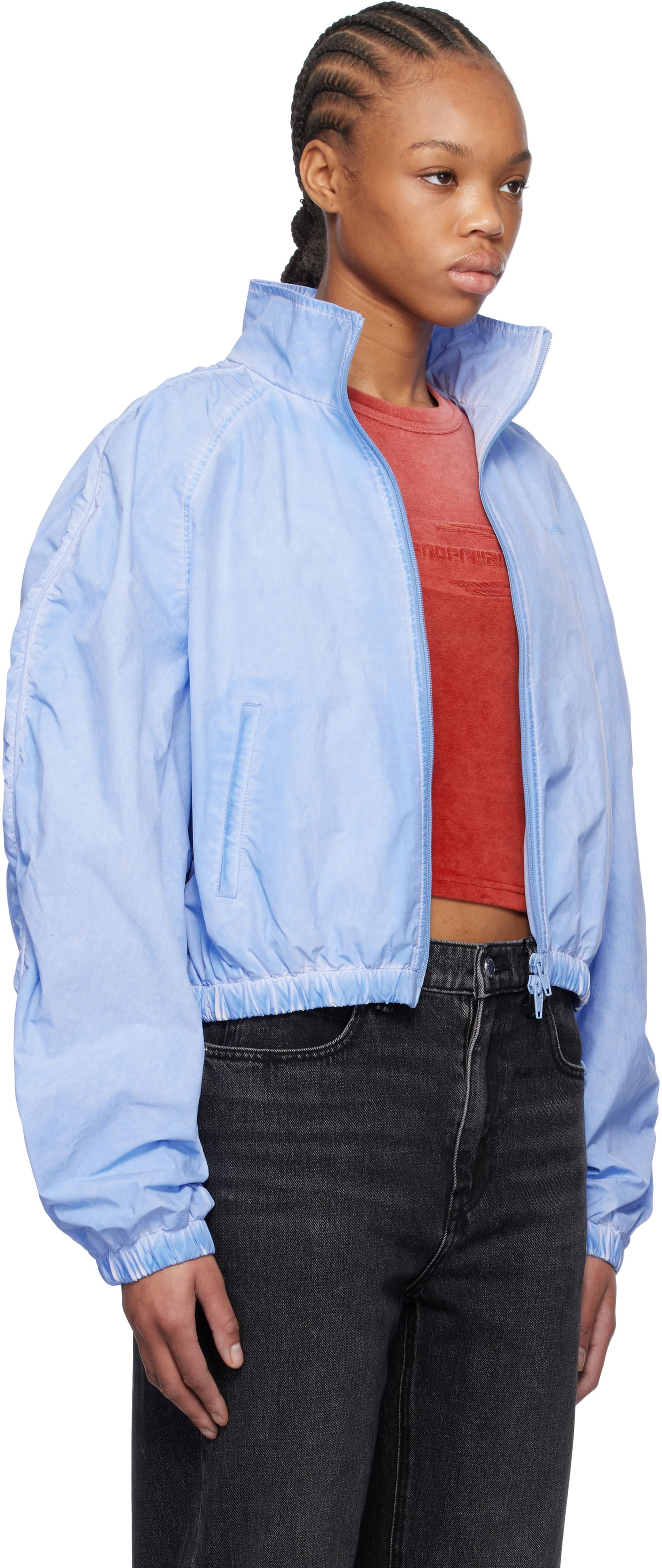 Vjetrovka Alexander Wang alexanderwang.t Ruched Track Jacket Plava | 4WC1252109, 1