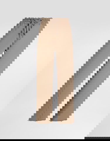 Hlače Dolce & Gabbana Dolce & Gabbana Jersey Wide-Leg Trousers Bež | GP16ZTG7PLAM0160, 0