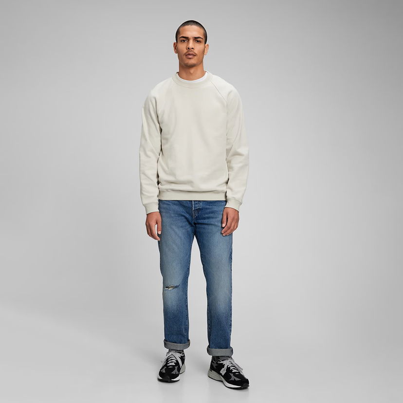 Jeans GAP Denim Pants Straight Medium Wash Plava | 819594-00