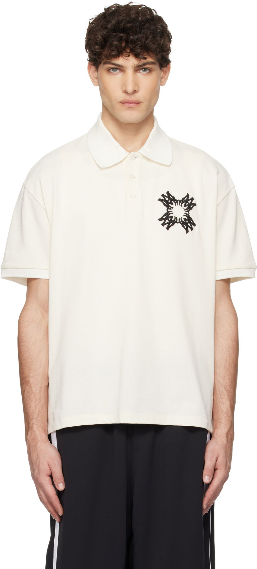 Polo majica AMIRI AMIRI Embroidered MA Quad Polo Bijela | AMJYPO1011