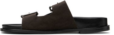 Njega cipela Aeyde Aeyde Meena Suede Double Buckle Slides Smeđa | A11-FS-FOXR08FL174-SS25-953-022, 2