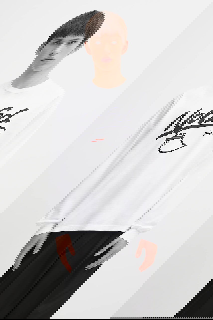 Majica kratkih rukava Neighborhood NH . TEE LS-9 Long-Sleeve T-Shirt with 'Noha Ghost' Print Bijela | 252PCNH.LT09, 0
