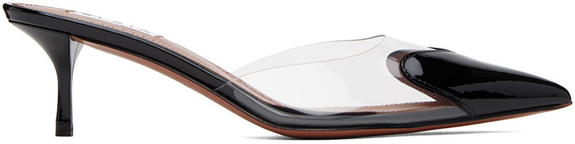 Tenisice i cipele Alaïa Heart Patent Leather and PVC Mules Crna | AA3M080CK150