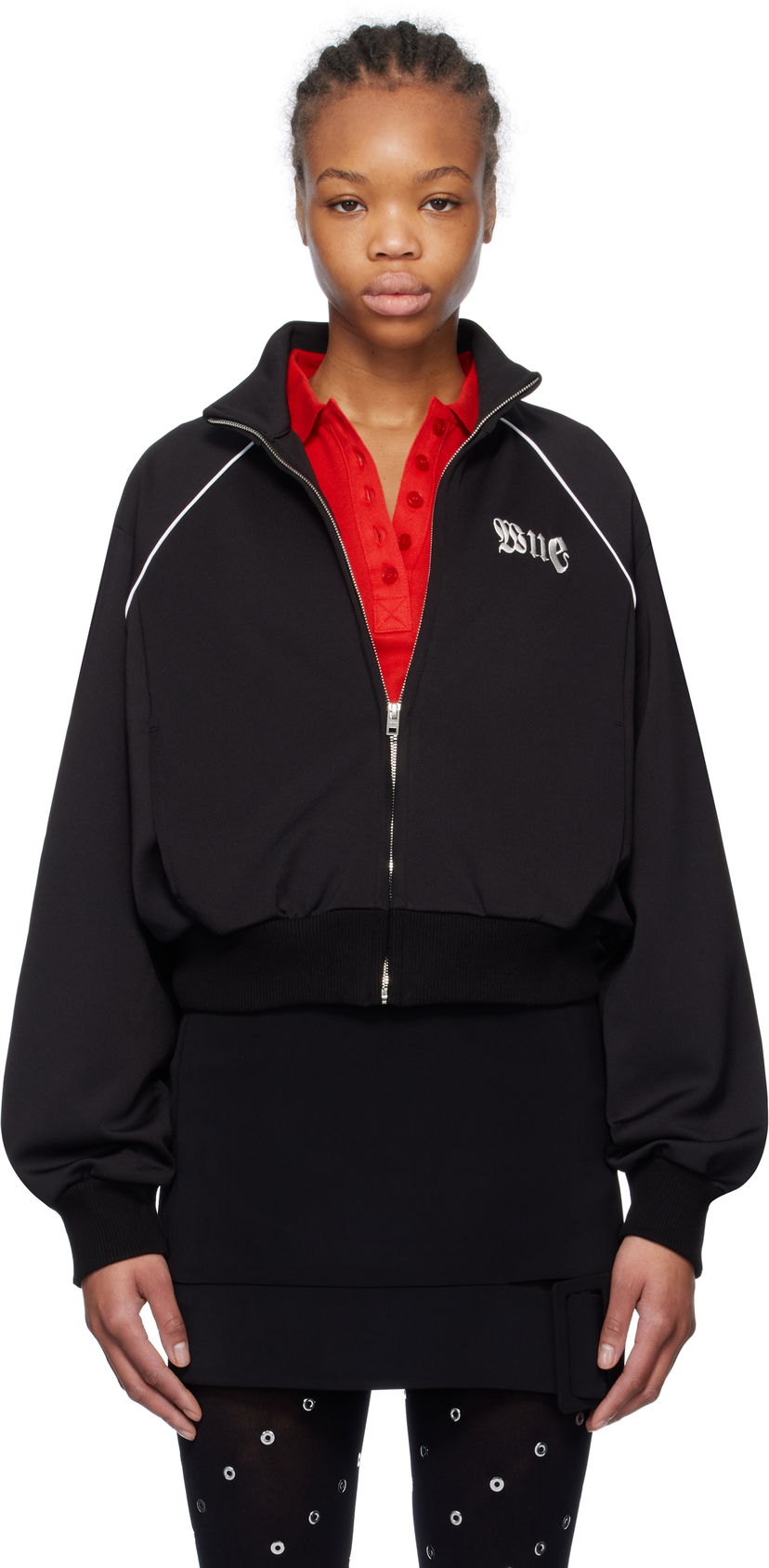 Trenerka We11done We11done Logo Track Jacket Crna | WD-TJ0-25-855-W-BK