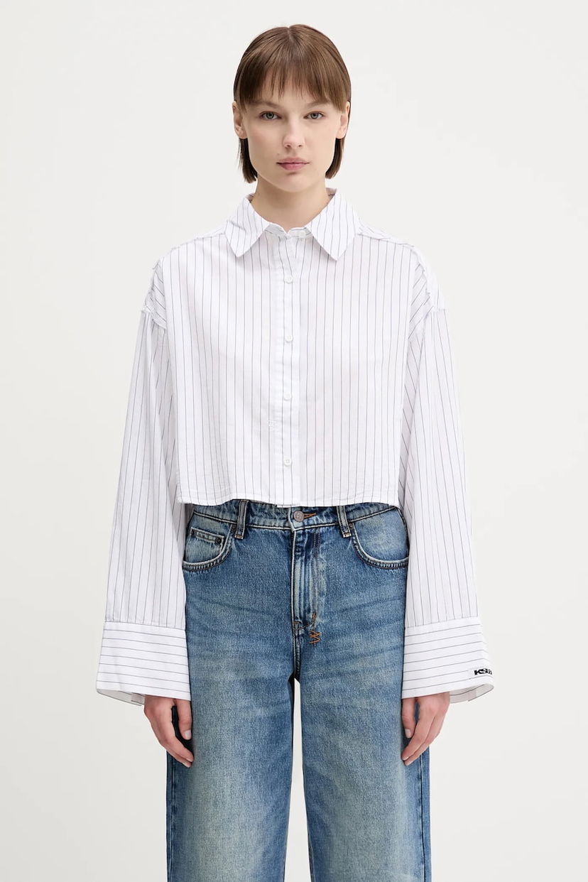 Košulja Ksubi KSUBI Cropped Astra Relaxed Fit Shirt Bijela | WSP25SH004
