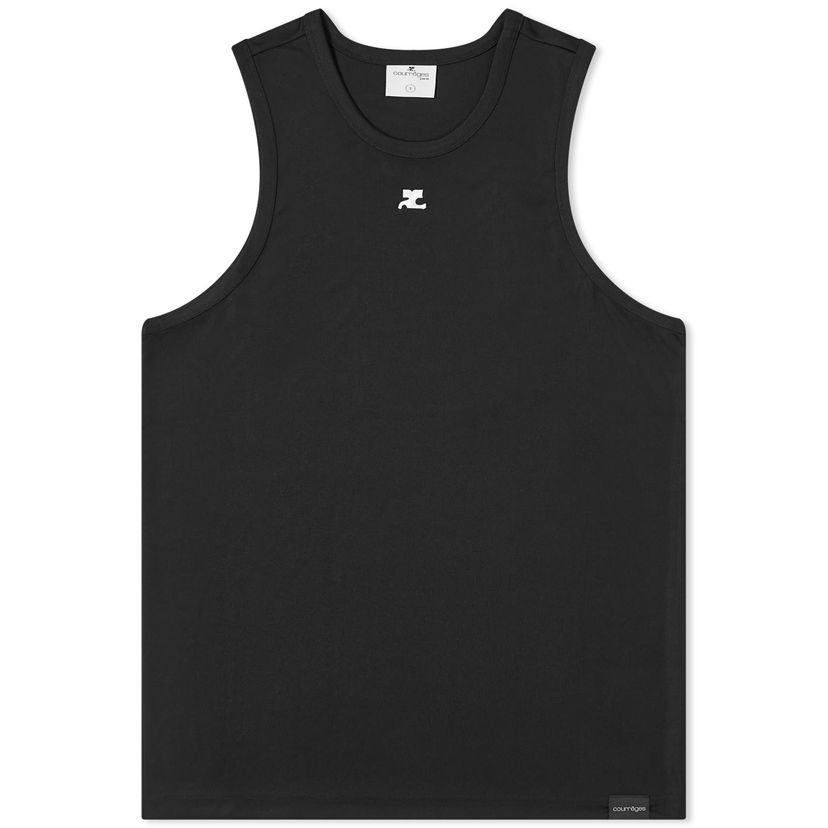 Majica bez rukava Courrèges Sports Light Lycra Tank Top Black Size Large Crna | 124JDE069JS0045-9999