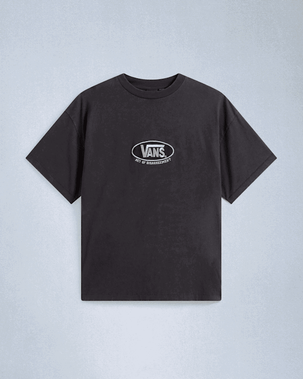 Majica kratkih rukava Vans Act Of Disagreement Oval Logo T-Shirt Crna | VN000TR3EMQ