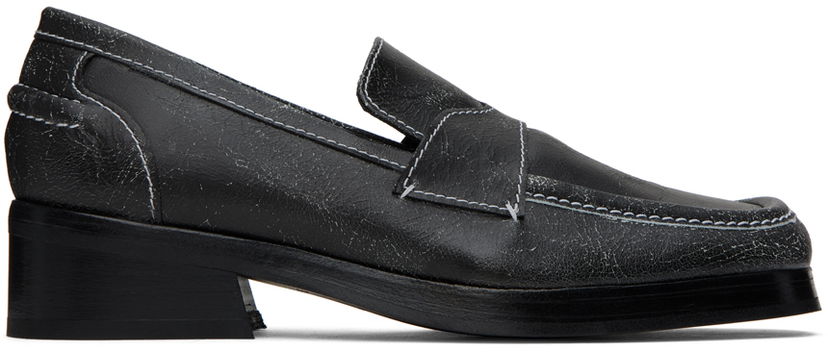 Tenisice i cipele Eckhaus Latta Eckhaus Latta Stitched Loafers Crna | FEKLMLTLO05106