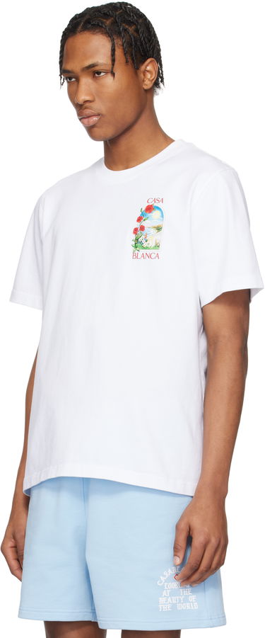 Majica kratkih rukava Casablanca LA Days Printed T-Shirt, Size XL Bijela | MS25-JTS-001-12, 4