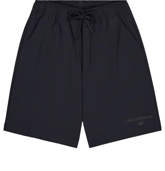 Kratke hlače New Balance Woven Logo Shorts Crna | AMS41521-BK