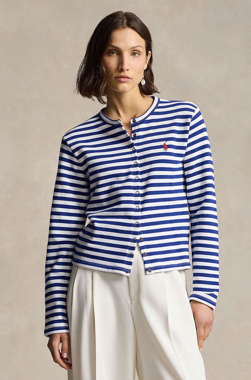 Džemper Polo by Ralph Lauren Striped Cardigan Plava | 211942806