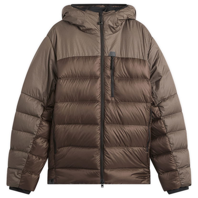 Pernata jakna The North Face HKE Kalix Grid Pattern Down Hooded Jacket Smeđa | NF0A8D1Y1OI