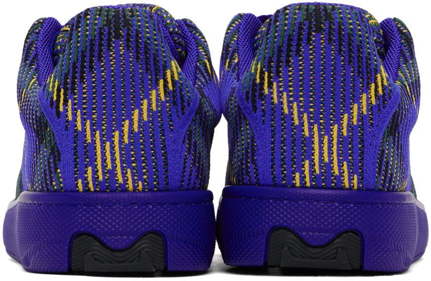 Pin Burberry Burberry Check Knit Box Ljubičasta | 8088827, 1