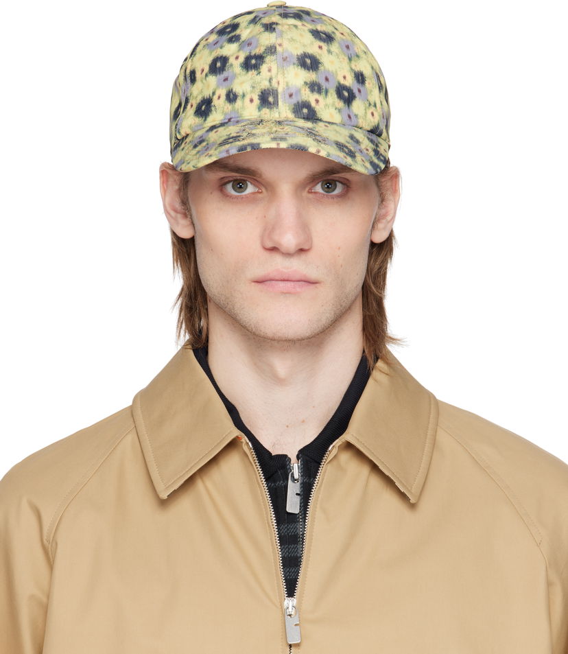 Kapa Burberry Burberry Daisy Print Baseball Cap Žuta | 8107995