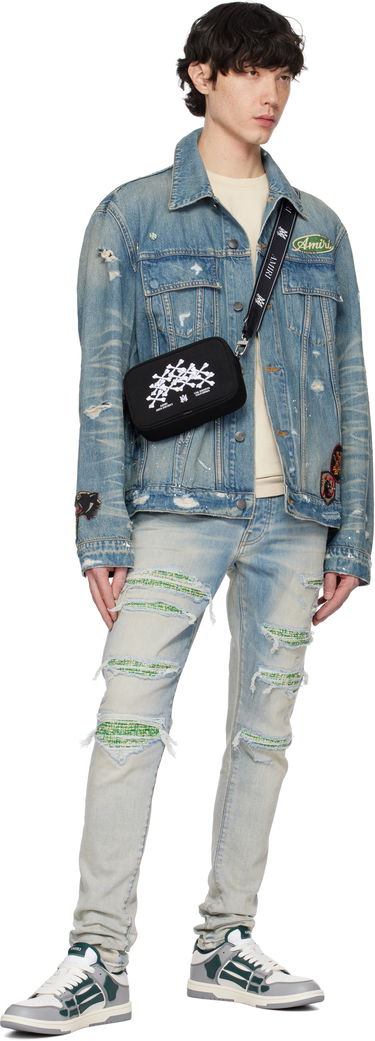 Jakna AMIRI Amiri Vintage Pegasus Trucker Denim Jacket Plava | AMDNTR1019, 3