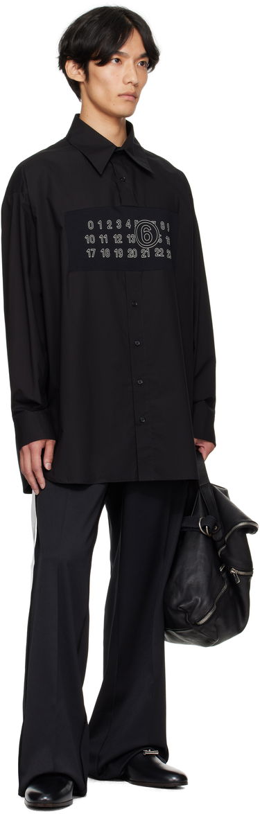 Košulja Maison Margiela MM6 Maison Margiela Long Sleeve Shirt with Numbers Print Crna | SH0NH0014 M35256, 3