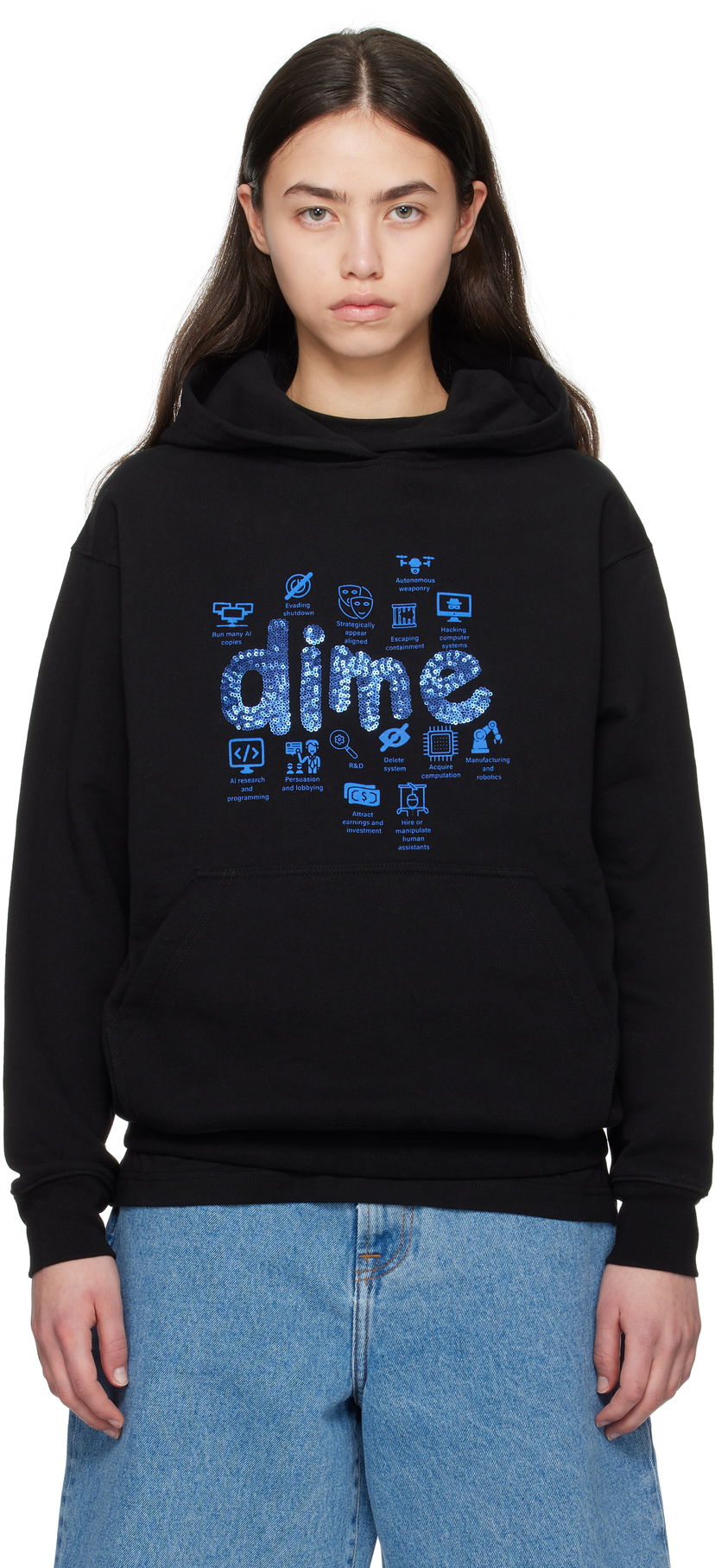 Dukserice Dime AGI Hoodie Crna | DIME2SP2541BLK