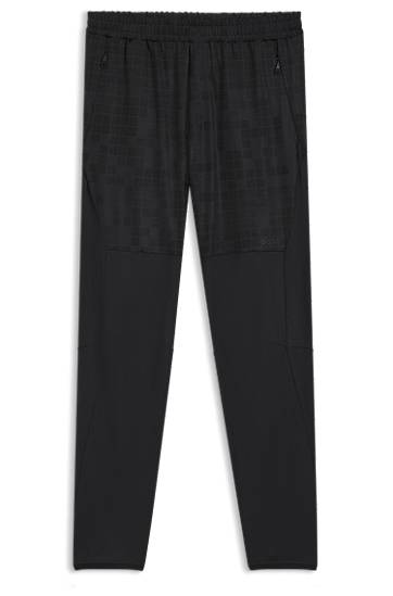 Trenerka BOSS Graphic-Print Performance Tracksuit Bottoms Crna | 50548448