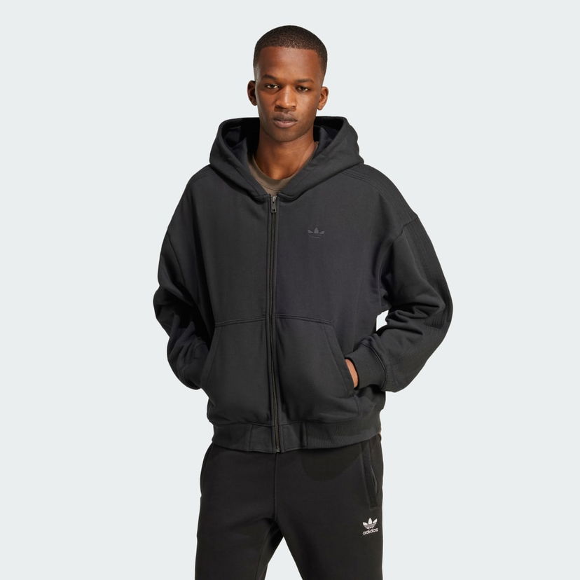 Dukserice adidas Performance Essentials Full-Zip Fleece Hoodie Crna | JC9579