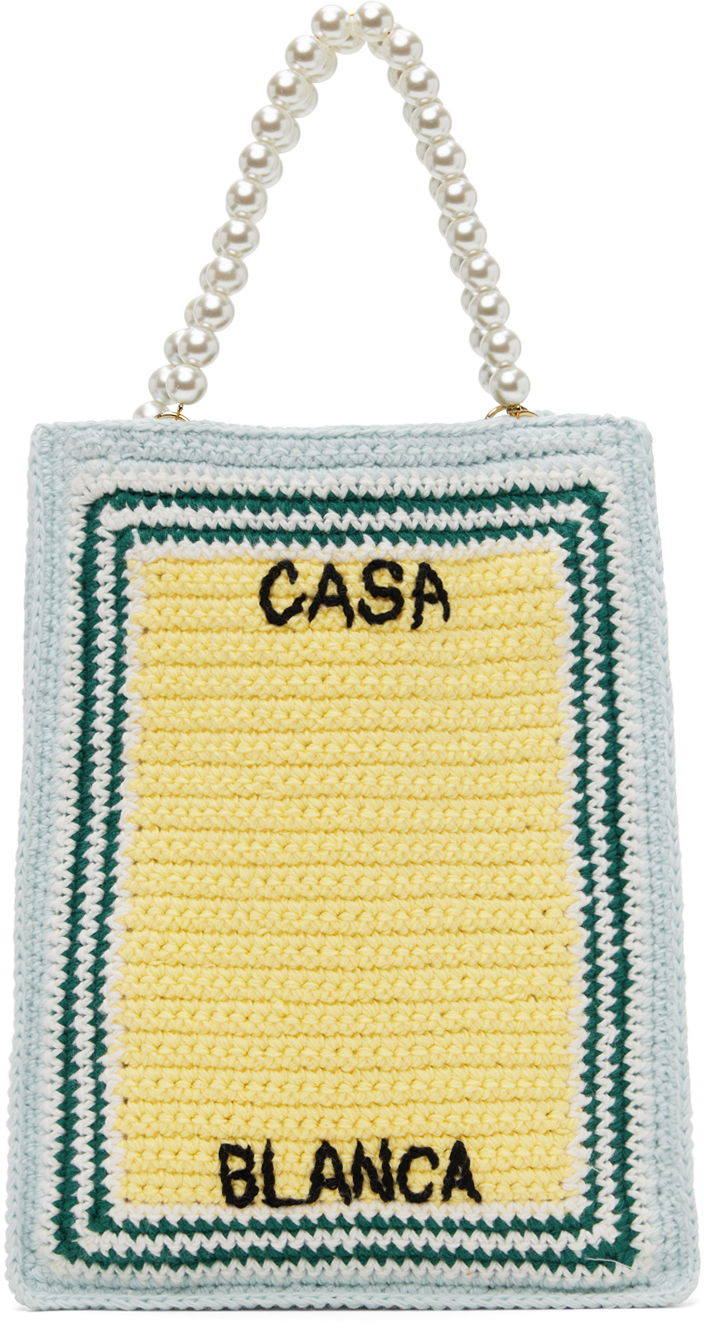 Tote bag Casablanca Mini Crochet Tote Bag Žuta | APS24-BAG-094-01