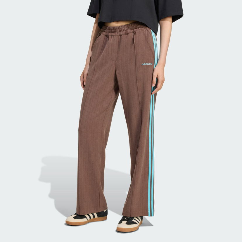 Hlače adidas Performance Pinstripe Track Pants Smeđa | JX5308
