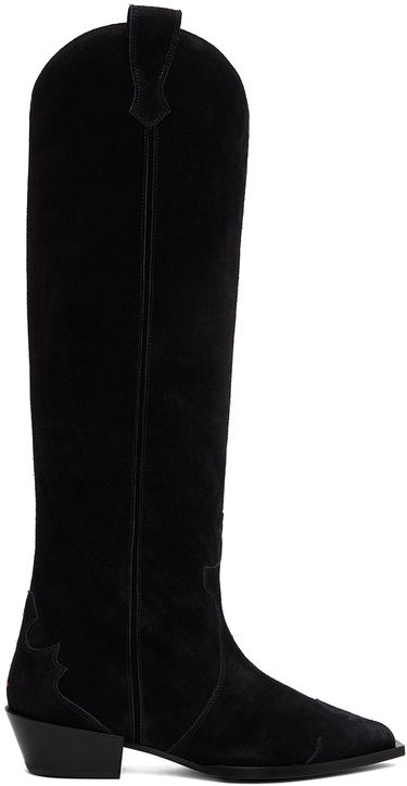 Odjeća Aeyde Aeyde Aruna Suede Cowboy Tall Boots Crna | A11-KB-ARUP40CH-223-800-022, 0