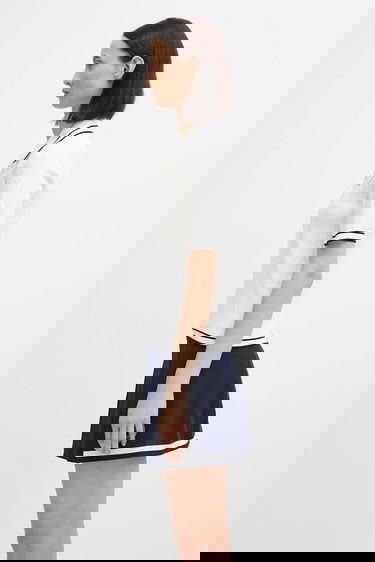 Polo majica Sporty & Rich Polo Eden Crest Cable Knit Bijela | TO06860666WH50, 1