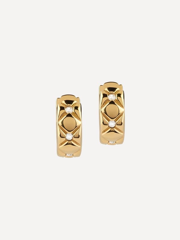Naušnice GUESS Shining Gold Earrings Metalik | JUBE04590JW