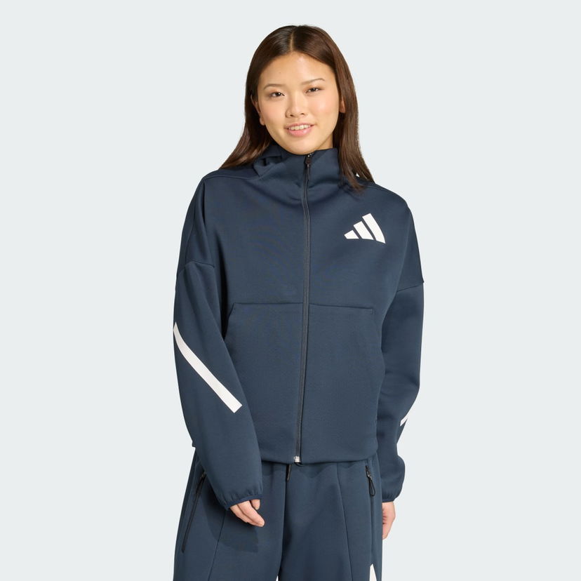 Dukserice adidas Performance Z.N.E. Full-Zip Hoodie Tamnoplava | JW5320