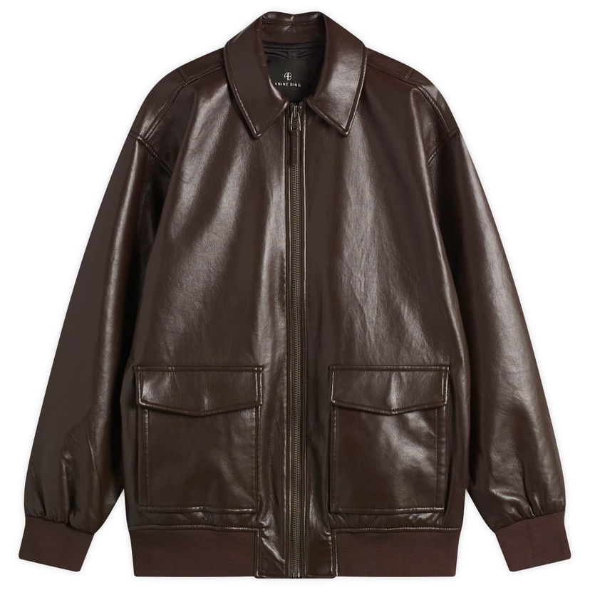 Bomber jakna Anine Bing Anine Bing Kelanie Leather Bomber Jacket Smeđa | A-01-7185-BWN43