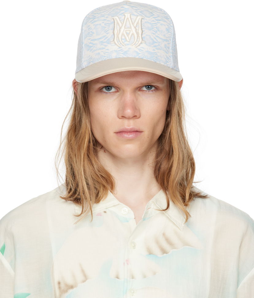Kapa AMIRI AMIRI MA Leather Brim Denim Cap Plava | AMHACP1066