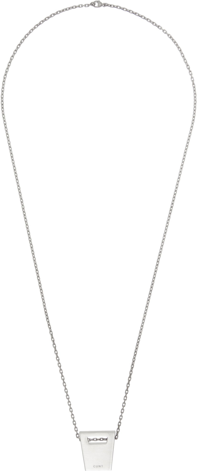Ogrlica Rick Owens Rick Owens Hollywood Dogtag Necklace Metalik | RJ0000063 MMTHE9