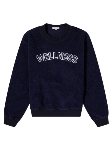 Dukserice Sporty & Rich Wellness Sherpa Sweatshirt Tamnoplava | CR666NA