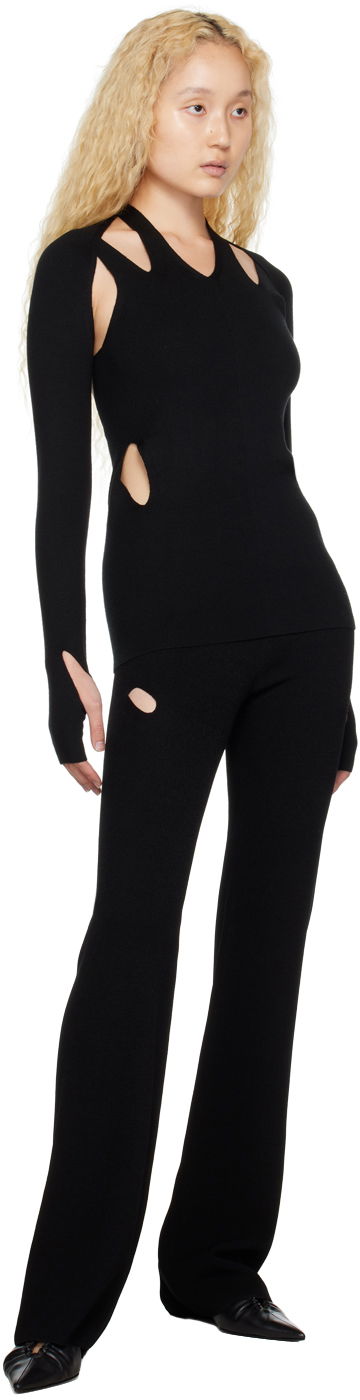 Majica bez rukava Dion Lee Cutout Long Sleeve Top Crna | C7146F22, 3