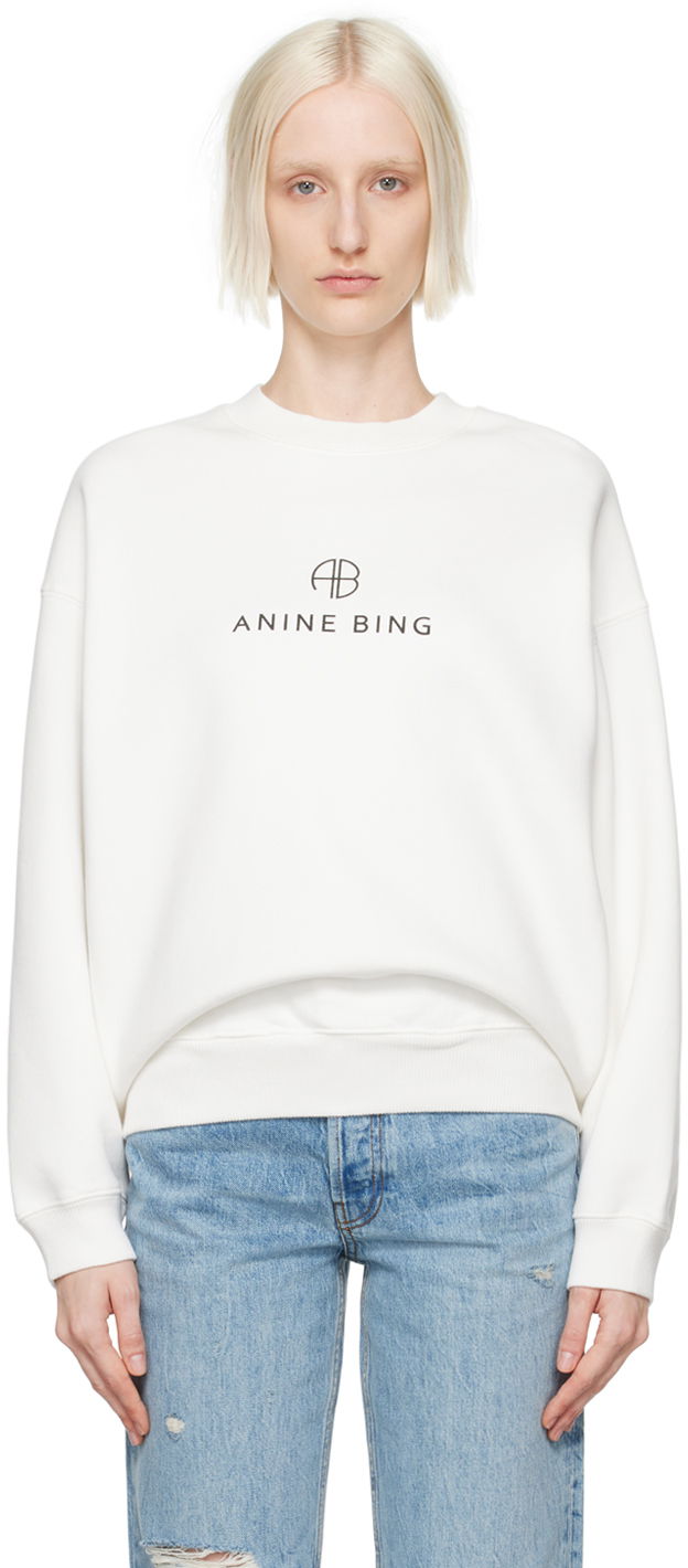 Džemper Anine Bing ANINE BING Jaci Sweatshirt Bijela | A-08-10077-IVY1