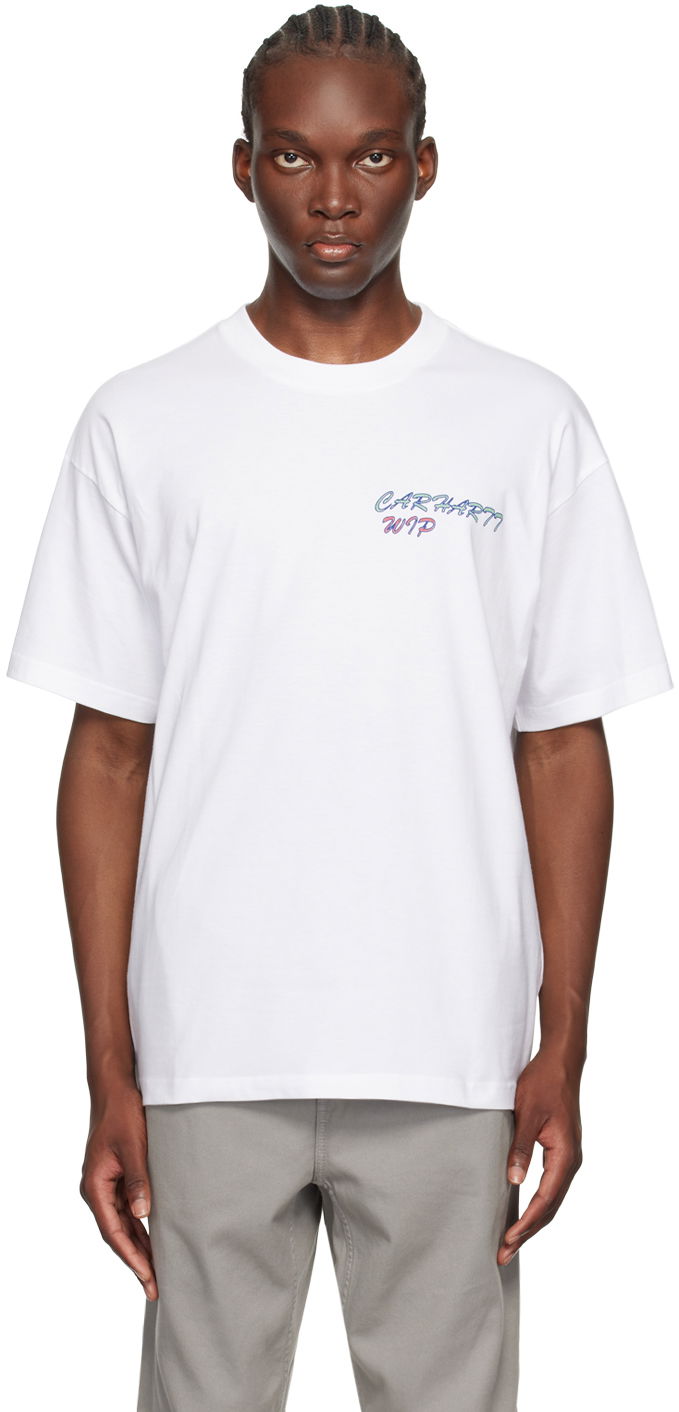 Majica kratkih rukava Carhartt WIP Gelato Logo-Print T-Shirt Bijela | I033668