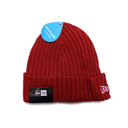 Kapica New Era Rib Short Cuff Beanie Cardinal / White One Size Crvena | 60364239