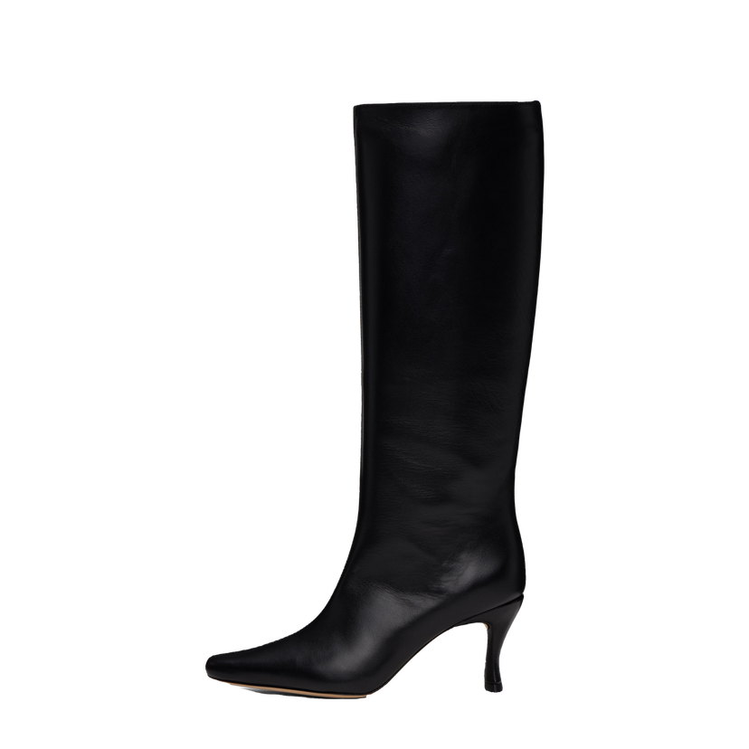 Tenisice i cipele BY FAR Stevie 42 Tall Leather Boots Crna | 21PFSVIDBLSMC