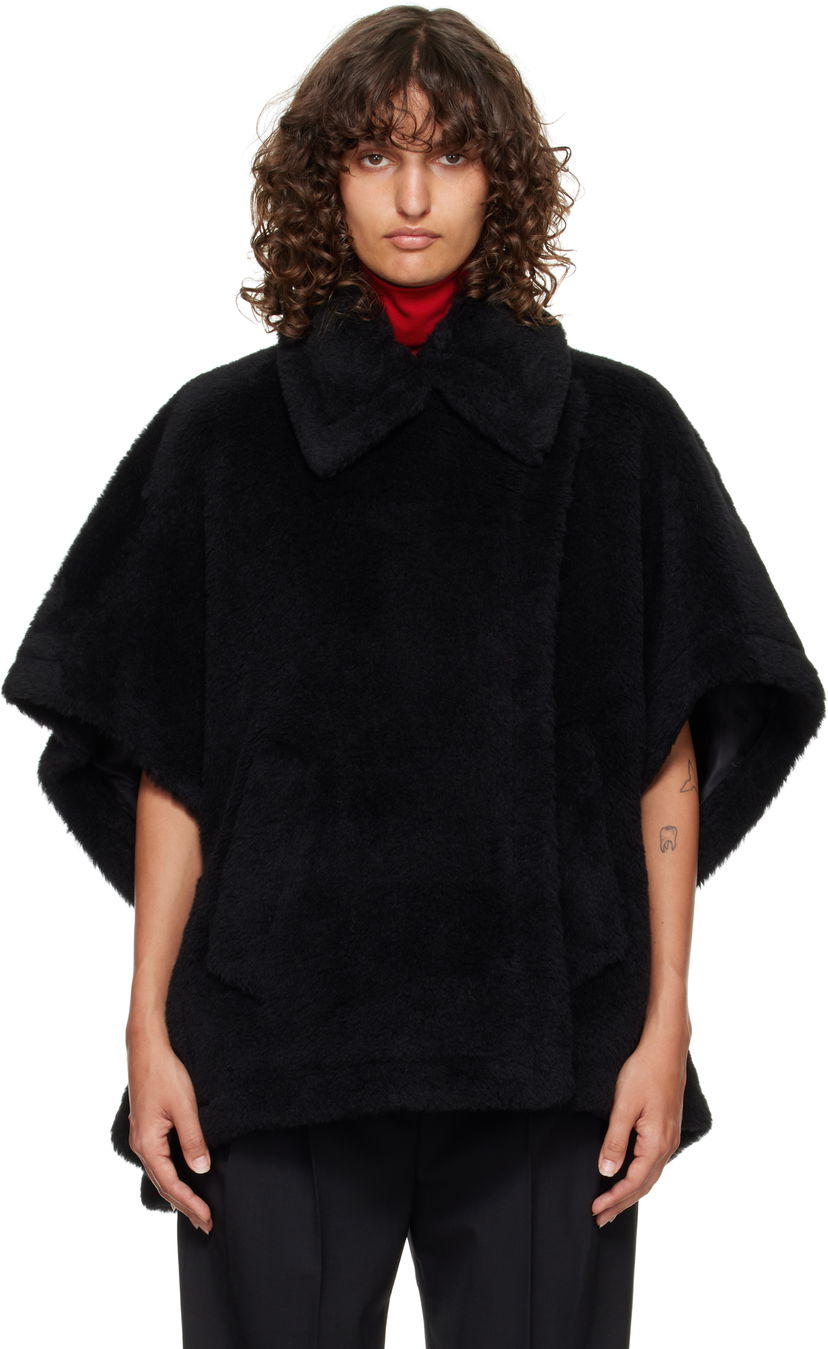 Kaputi Max Mara Max Mara Tebe1 Faux Fur Cape Crna | 2524736122600