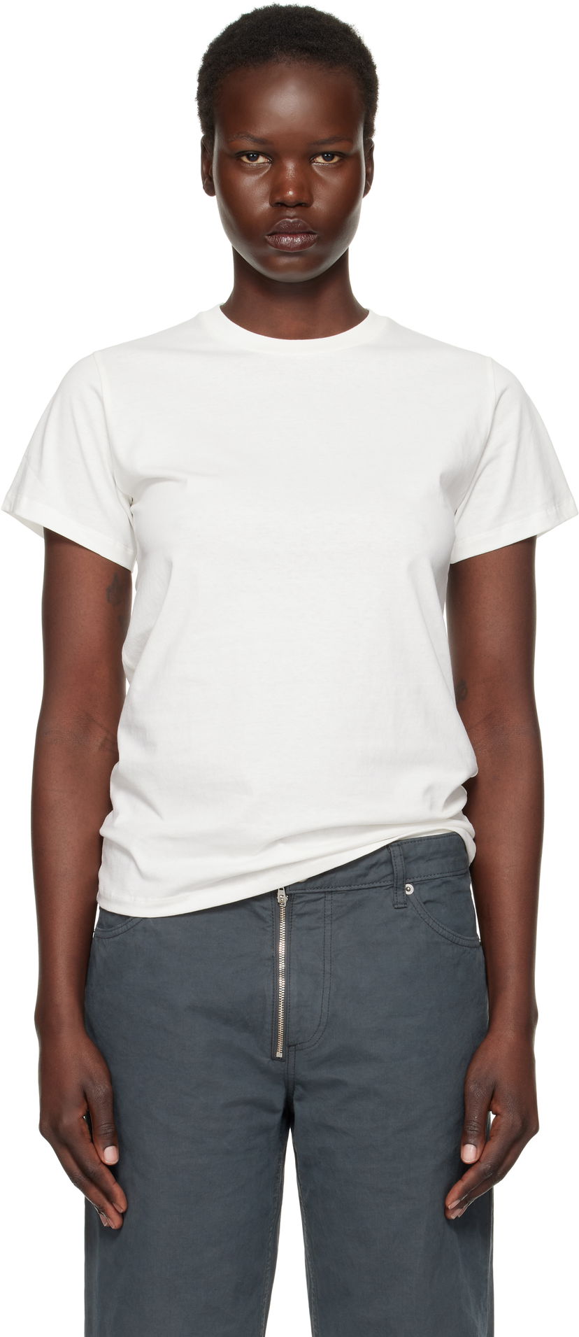 Majica kratkih rukava Baserange Cotton T-Shirt Bijela | TOCT-CO-000