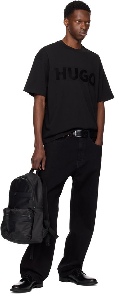 Ruksak BOSS Twill Backpack with Logo Trim Crna | 50547405, 4