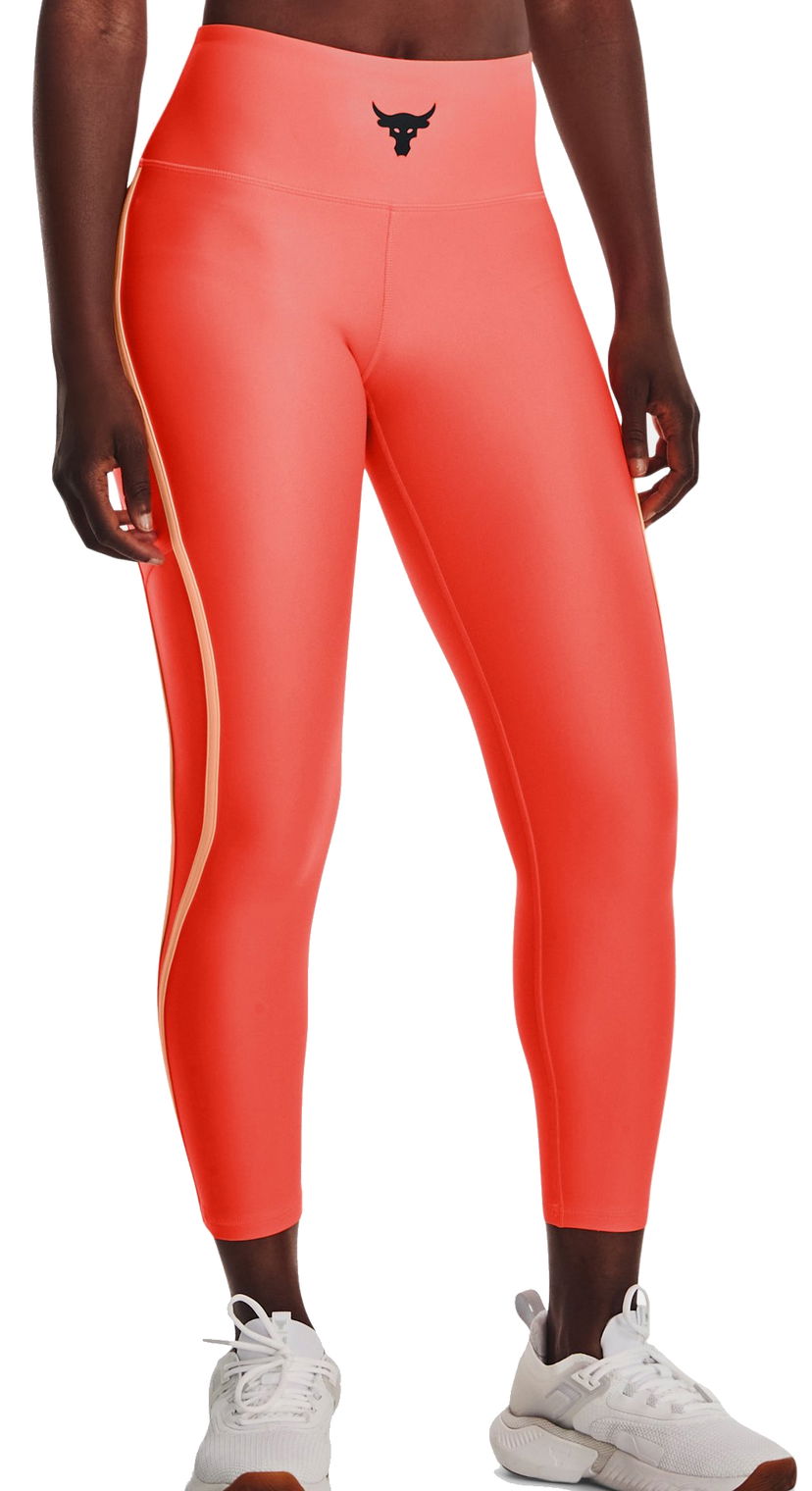 Tajice Under Armour Project Rock High-Waisted Ankle Leggings Crvena | 1377455-877