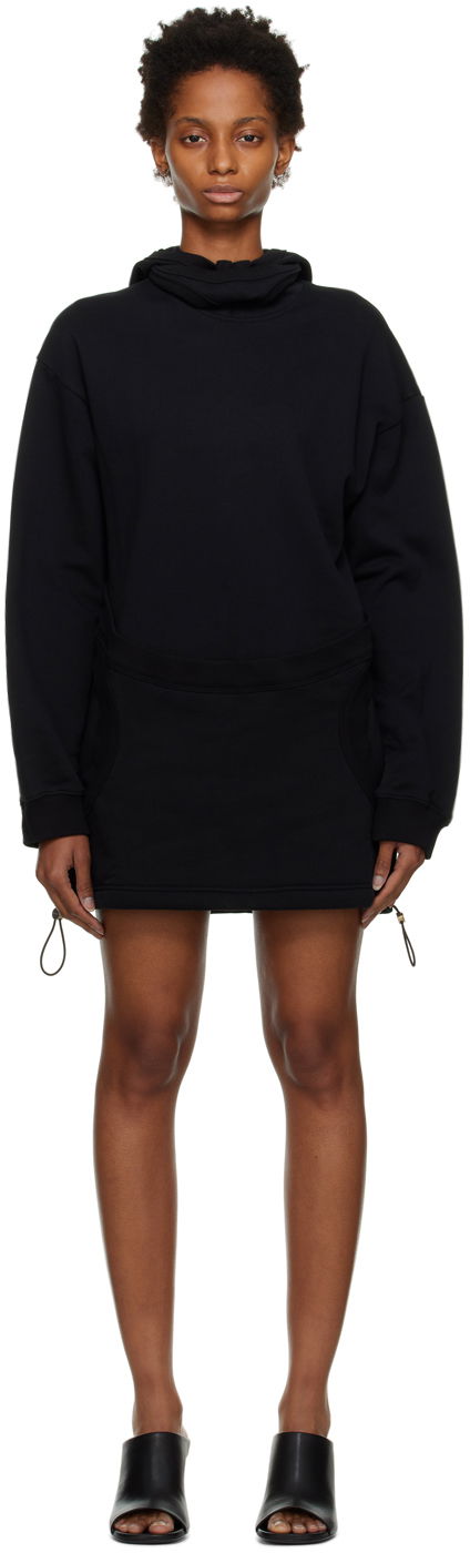 Dukserice Dion Lee Interlock Mask Hoodie Dress Crna | C3079F22