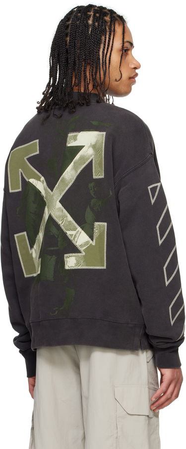 Džemper Off-White Off-White Crewneck Martyrdom Arrow Sweatshirt Crna | OMBA054S25FLE0081361, 2