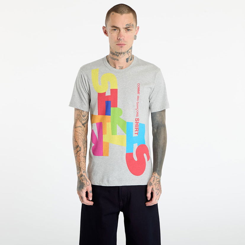 Majica kratkih rukava Comme des Garçons Comme des Garçons SHIRT T-Shirt With Graphic Print Siva | FP-T004-W25 Top Grey