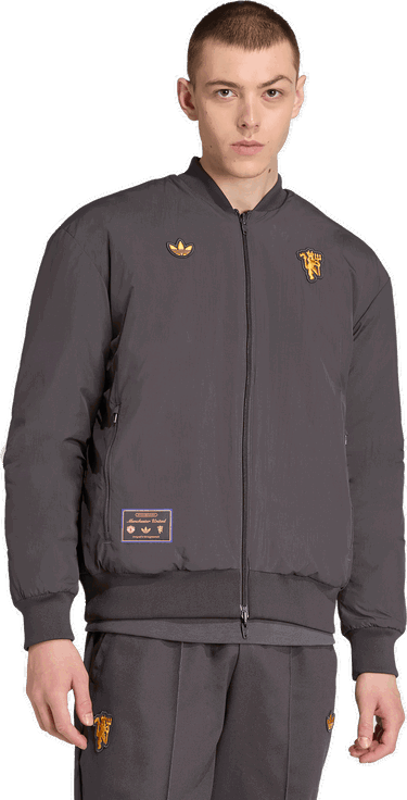 Bomber jakna adidas Performance Manchester United Terrace Icons Bomber Jacket Siva | JN2831, 4